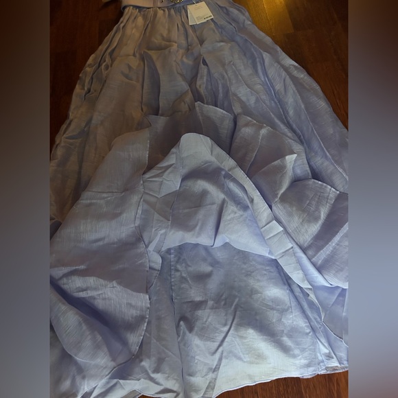 NWT Zimmermann Belted Linen Organza Maxi in Periwinkle Skirt 0 US4 - Picture 6 of 16